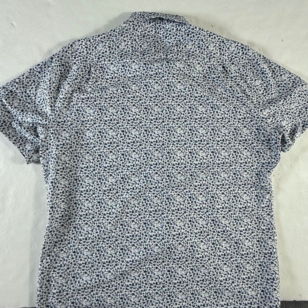 7 Diamonds Brushstroke Shirt Mens Large 4-Way Stretch Short Sleeve Performance - Picture 3 of 7